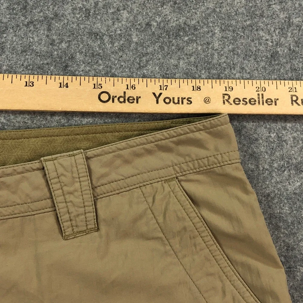 Marmot Mens Cargo Shorts 38 Tan Khaki Recycled Nylon Zipper Pocket Hiking
